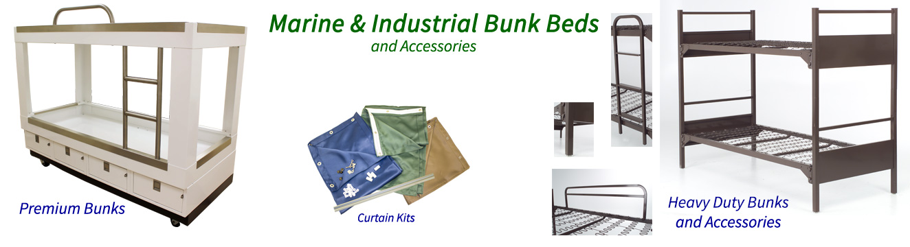 Capital Bedding offers premium or heavy duty bunks and accessories. They also offer curtain kits for the bunks.